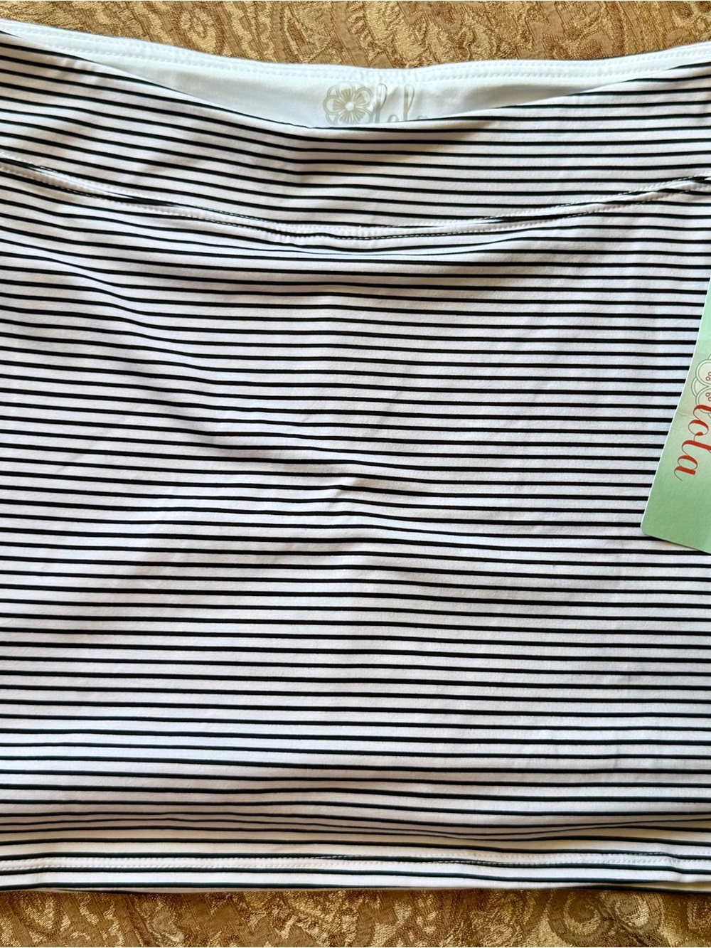 NWT Lola Skort Black and White Striped Size Small